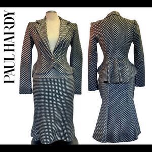 Paul Hardy two piece wool Blazer/Skirt set Sz S